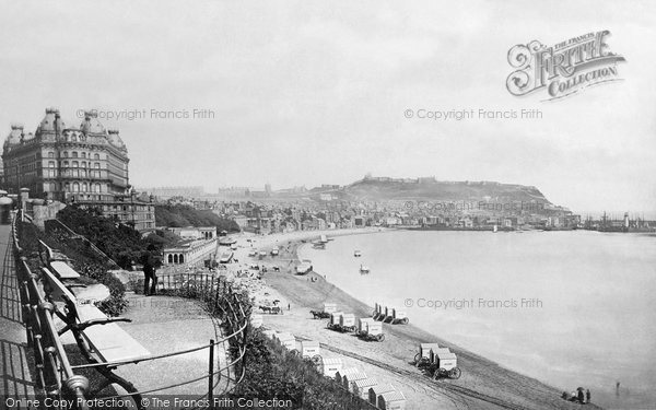 Photo of Scarborough, South Bay And The Grand Hotel c.1873