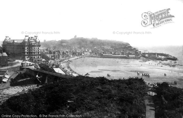 Photo of Scarborough, South Bay And The Grand Hotel c.1885
