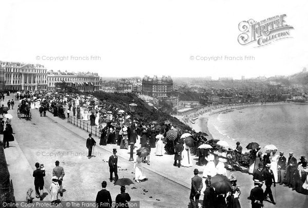 Photo of Scarborough, South Cliff, 'church Parade' 1897