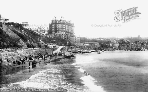 Photo of Scarborough, The Sands And The Grand Hotel 1897
