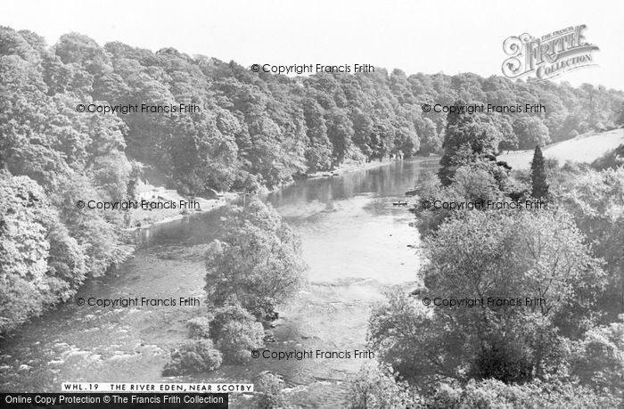 Photo of Scotby, The River Eden c.1955