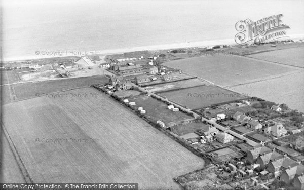 Photo of Sea Palling, Aerial View Of Golden Beach Caravans c.1955