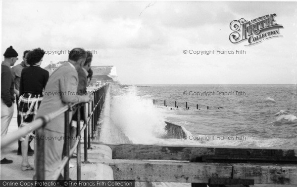 Photo of Seaford, Rough Sea c.1965