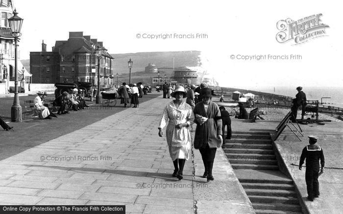 Photo of Seaford, Strolling On The Esplanade 1921