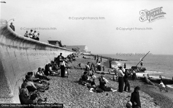 Photo of Seaford, The Beach c.1955