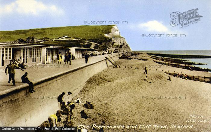 Photo of Seaford, The Promenade And Cliff Head c.1965