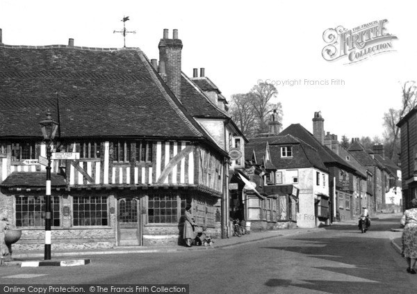 Photo of Seal, the Almshouses and High Street c1955