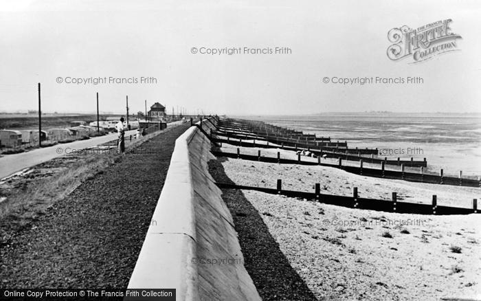 Photo of Seasalter, The Campsite And Sea Wall c.1950