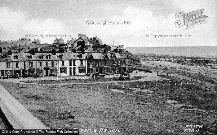 Photo of Seascale, The Green And Beach c.1955
