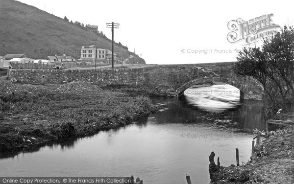 Photo of Seaton, Bridge And Eddystone Hotel c.1955