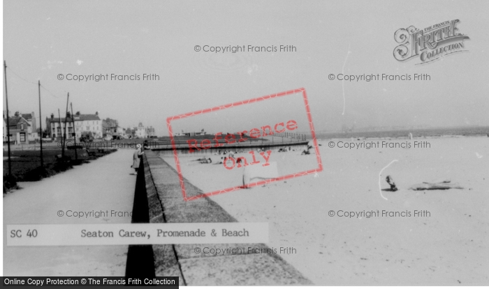 Photo of Seaton Carew, Promenade And Beach c.1965