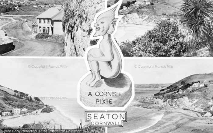 Photo of Seaton, Composite With A Cornish Pixie c.1960