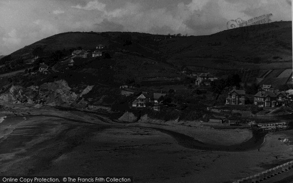 Photo of Seaton, Looe Road And Beach c.1955