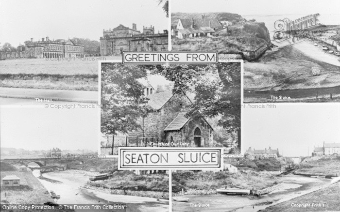 Photo of Seaton Sluice, Composite c.1955