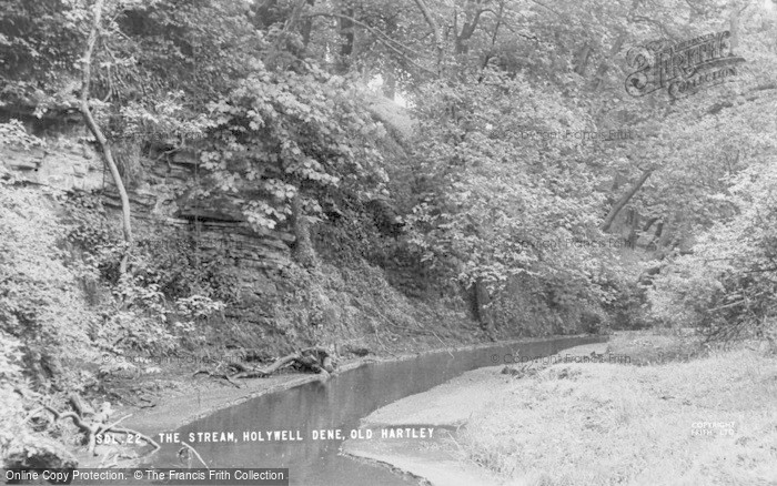 Photo of Seaton Sluice, The Stream, Holywell Dene c.1965