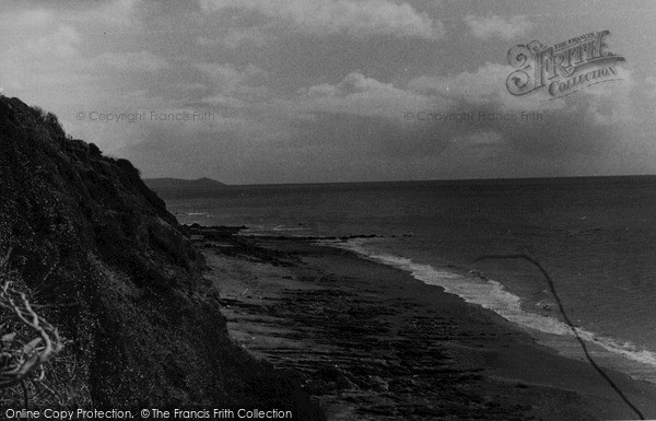Photo of Seaton, The Beach Looking East c.1955