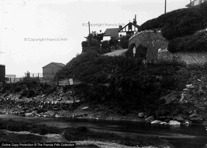 Photo of Seaton, West Hill From Bridge c.1955