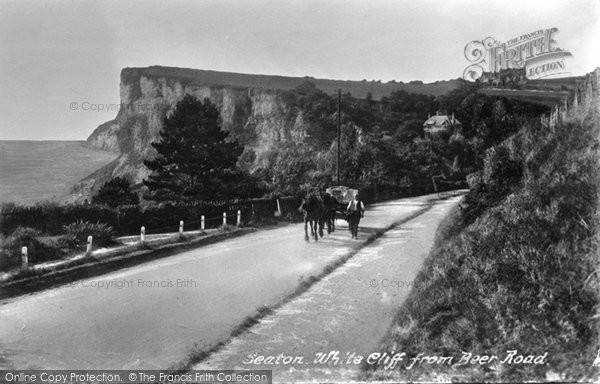 Photo of Seaton, White Cliff From Beer Road 1927