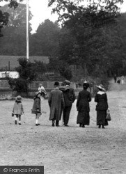 Family Walking Near Pier Hotel 1918, Seaview