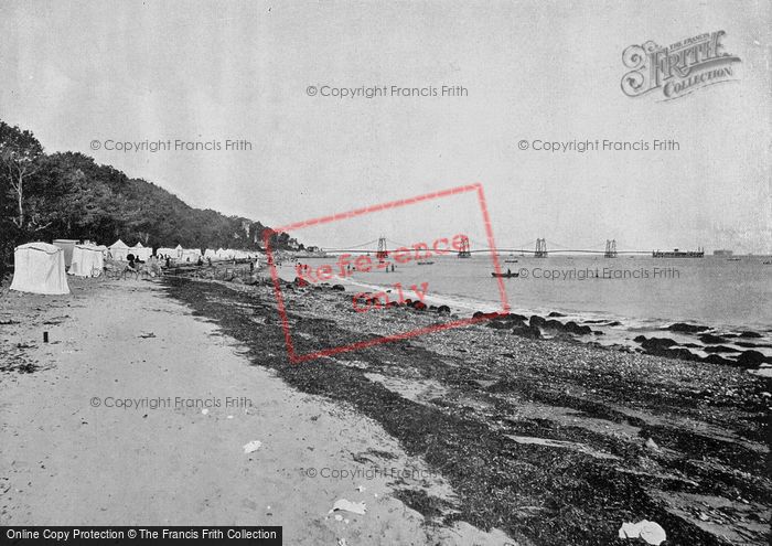 Photo of Seaview, The Bathing Beach And Suspension Pier c.1895