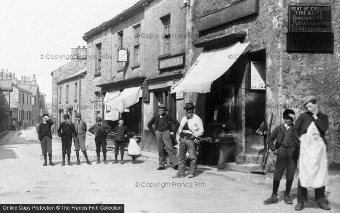 Photo of Sedbergh, Shops And Villagers, Market Place 1894