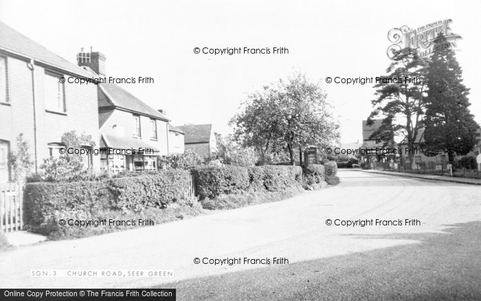 Photo of Seer Green, Church Road c.1955
