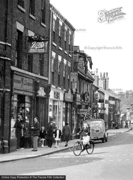Photo of Selby, A Boy On The Bicycle, Gowthorpe Street c.1955