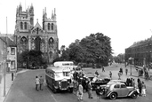 Abbey And Car Park c.1950, Selby