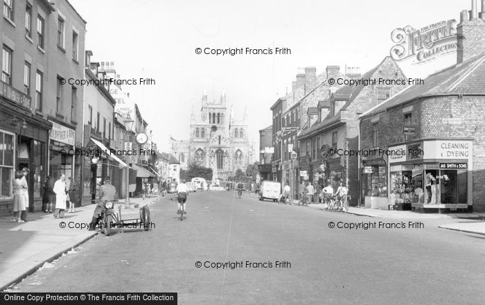 Photo of Selby, Abbey And High Street c.1955