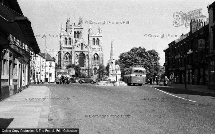 Photo of Selby, Abbey And Market Cross 1952