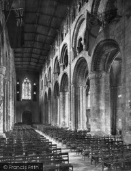 Abbey Interior, The Nave West 1924, Selby
