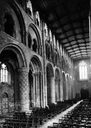 Abbey, The Nave, South Side c.1955, Selby