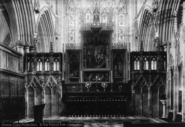 Photo of Selby, Abbey, The Reredos 1893