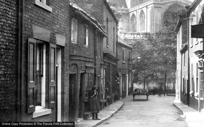 Photo of Selby, Girl In Church Lane 1901