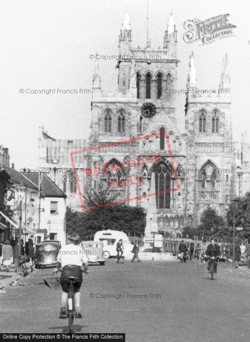 Photo of Selby, High Street And Abbey c.1955