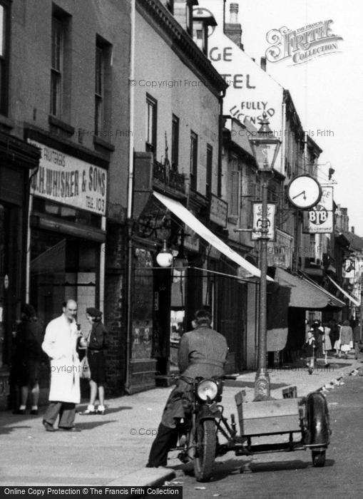 Photo of Selby, High Street, Bike And Sidecar c.1955