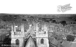 Looking West From The Abbey Tower c.1960, Selby