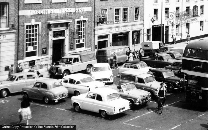 Photo of Selby, Parked Cars, Market Place c.1960