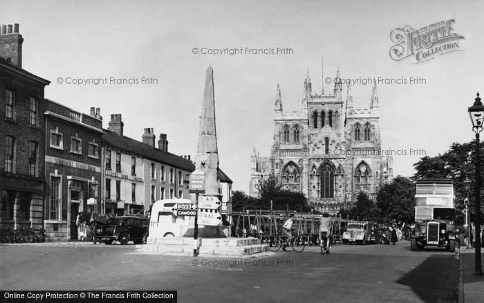 Photo of Selby, The Abbey And Market Place c.1955