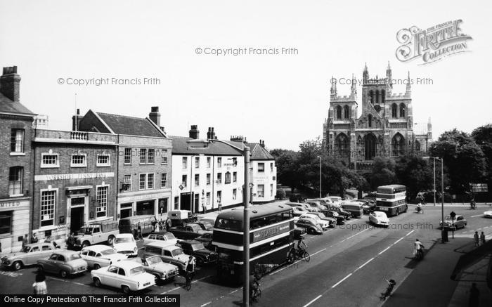 Photo of Selby, The Abbey And Market Place c.1960