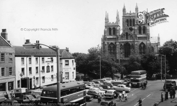 Photo of Selby, The Abbey And Market Place c.1960