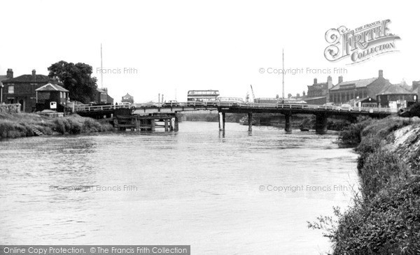 Photo of Selby, The Toll Bridge And River c.1955