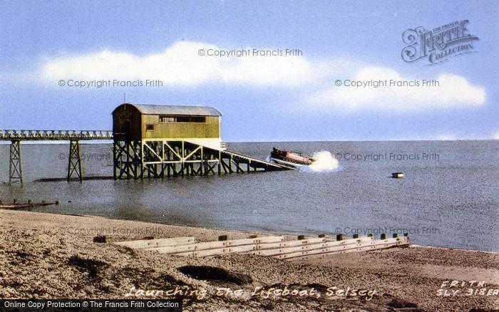 Photo of Selsey, Launching The Lifeboat c.1960