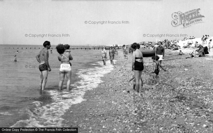 Photo of Selsey, Mill Beach c.1955