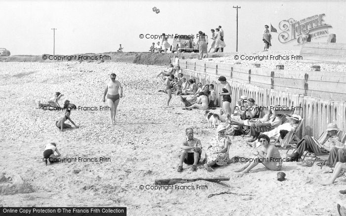 Photo of Selsey, West Beach c.1955