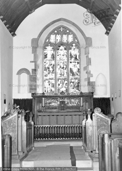 Photo of Selworthy, All Saints Church Interior c.1960