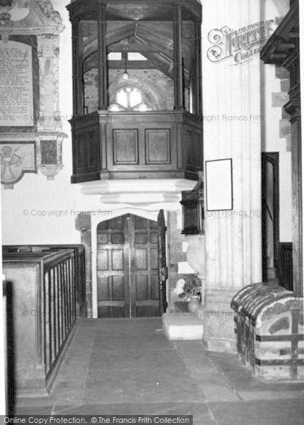 Photo of Selworthy, All Saints Church Interior c.1960