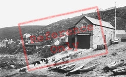Lifeboat House And Slipway 1913, Sennen Cove