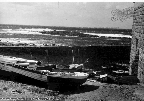 Photo of Sennen Cove, The Boats And Rocks c.1955