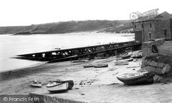 The Lifeboat House And Harbour c.1955, Sennen Cove